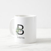 Aquarelle jardin monogramme de retraite tasse de c (Devant gauche)