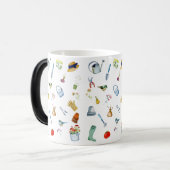 Aquarelle Jardinage de café Mug (Devant gauche)