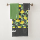 Aquarelle jaune citron gris vert nom du motif (En situation)