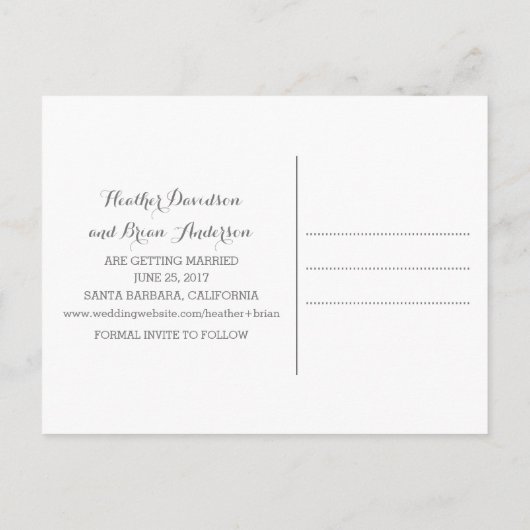 Aquarelle jaune Enregistrer la date Carte postale (Dos)