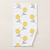 Aquarelle jaune et gris Motif marguerite (Serviette à main)