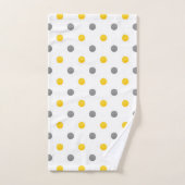 Aquarelle jaune et gris Pois (Serviette à main)