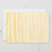 Aquarelle Jaune Été Soiree Party Invitation (Dos)