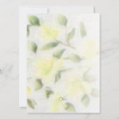 Aquarelle jaune Faire-part de mariage florale (Dos)