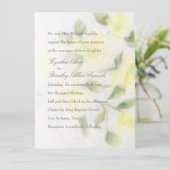 Aquarelle jaune Faire-part de mariage florale (Debout devant)
