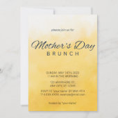 Aquarelle Jaune Fête des Mères Brunch Invitation (Devant)