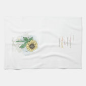 Aquarelle jaune Fleur Foi Cuisine Serviette (Horizontal)