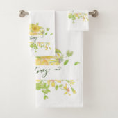 Aquarelle jaune floral personnalisé (En situation)