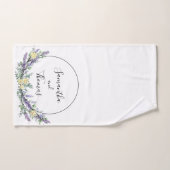 Aquarelle jaune Lavande Eucalyptus (Serviette à main)