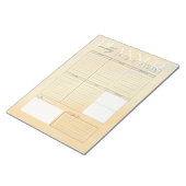 Aquarelle Jaune moderne Bloc-notes du planificateu (Incliné)