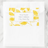 Aquarelle jaune or Feuilles Étiquettes (Sac)