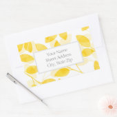 Aquarelle jaune or Feuilles Étiquettes (Enveloppe)