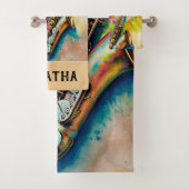 Aquarelle Jazzy Saxophone (En situation)