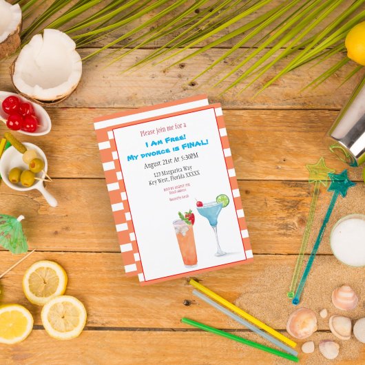 Aquarelle Je Suis Libre Divorce Est Invitation Fin