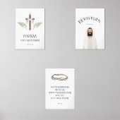 aquarelle Jésus s'est levé ensemble de 3 poster (Recto)