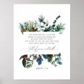 Aquarelle John 1:14 affiche de Noël (Devant)