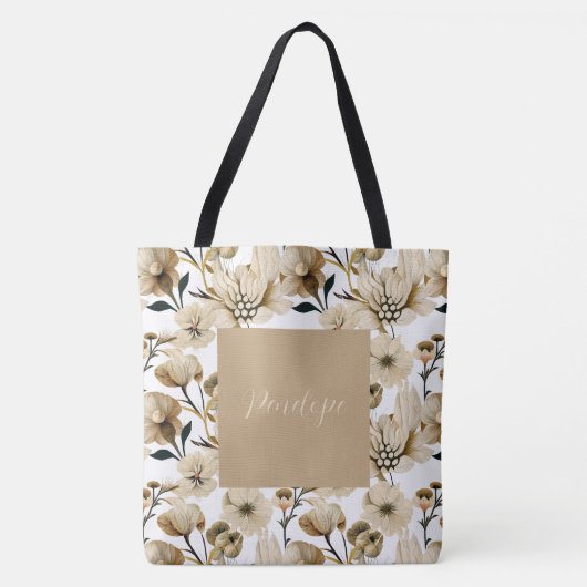 Aquarelle Joli Sac fourre-tout Floral (Devant)