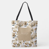 Aquarelle Joli Sac fourre-tout Floral (Dos)