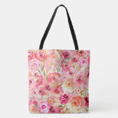 Aquarelle Joli Sac fourre-tout Floral (Devant)