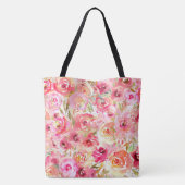 Aquarelle Joli Sac fourre-tout Floral (Dos)