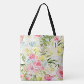 Aquarelle Joli Sac fourre-tout Floral (Devant)