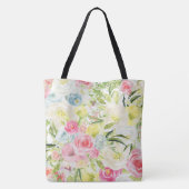 Aquarelle Joli Sac fourre-tout Floral (Dos)