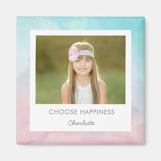 Aquarelle jolie aquarelle personnalisée Magnet de (Devant)