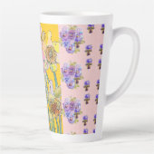 Aquarelle jonquille Jaune Fleur florale Latte Mug (Droite)