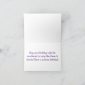 Aquarelle Joyeuse 4e anniversaire Carte de beignes (Intérieur)