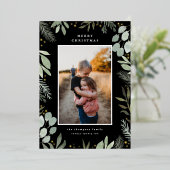 Aquarelle Joyeux Carte photo de Noël Real Foil (Debout devant)