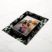 Aquarelle Joyeux Carte photo de Noël Real Foil (Rotation)