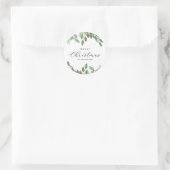 Aquarelle Joyeux Étiquette de Noël (Sac)