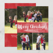 Aquarelle Joyeux Noël | Carte photo de vacances (Devant / Derrière)