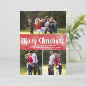 Aquarelle Joyeux Noël | Carte photo de vacances (Debout devant)