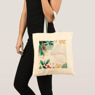 Aquarelle Joyeux Sac fourre-tout de Noël - Festif