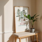 aquarelle Joyeux voeux de Noël Poster