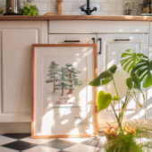 aquarelle Joyeux voeux de Noël Poster