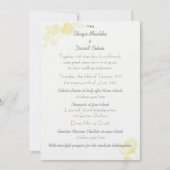 Aquarelle juive de fleur de jaune de faire-part de (Devant)