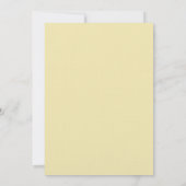 Aquarelle juive de fleur de jaune de faire-part de (Dos)