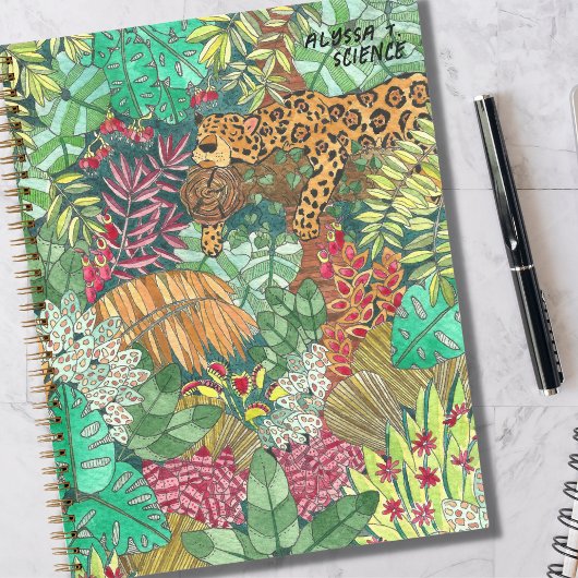 Aquarelle Jungle Carnet de retour à l'école
