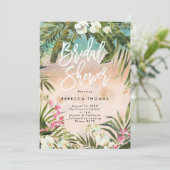 aquarelle jungle palmiers nuptiale invitation à la (Debout devant)