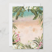 aquarelle jungle palmiers nuptiale invitation à la (Dos)