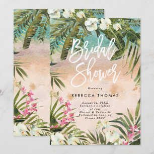 aquarelle jungle palmiers nuptiale invitation à la