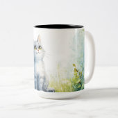 Aquarelle Kitten Coffee Mug - Cadeau Amoureux des  (Devant droit)