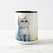 Aquarelle Kitten Coffee Mug - Cadeau Amoureux des  (Centre)