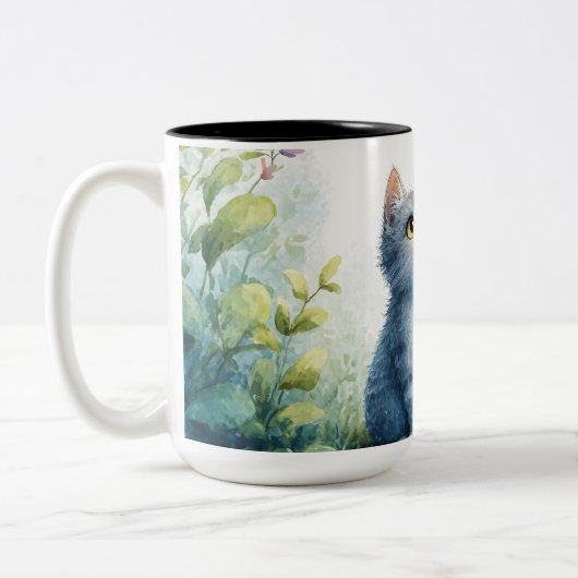 Aquarelle Kitten Coffee Mug - Cadeau Amoureux des  (Gauche)