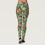 Aquarelle Koi et Lilies d'eau Leggings (Dos)