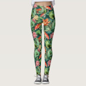 Aquarelle Koi et Lilies d'eau Leggings (Devant)