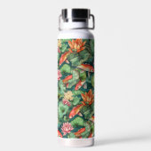 Aquarelle Koi et Lys d'eau Bouteille d'eau (Arrière)