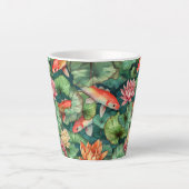 Aquarelle Koi et nappes d'eau Latte Mug (Devant)